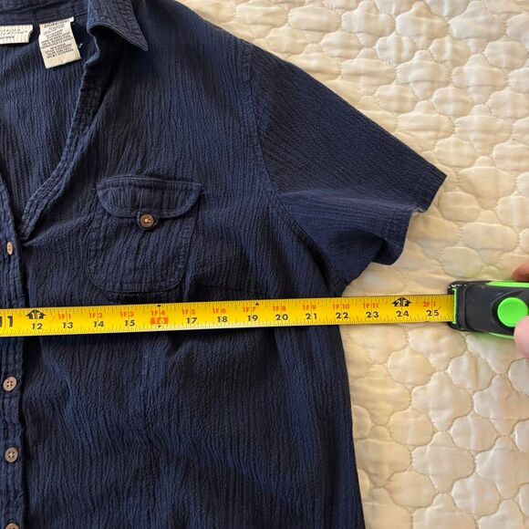 White Stag Women's Blue Button Down Classic Vacation Top Blouse Size 2X - Picture 3 of 5